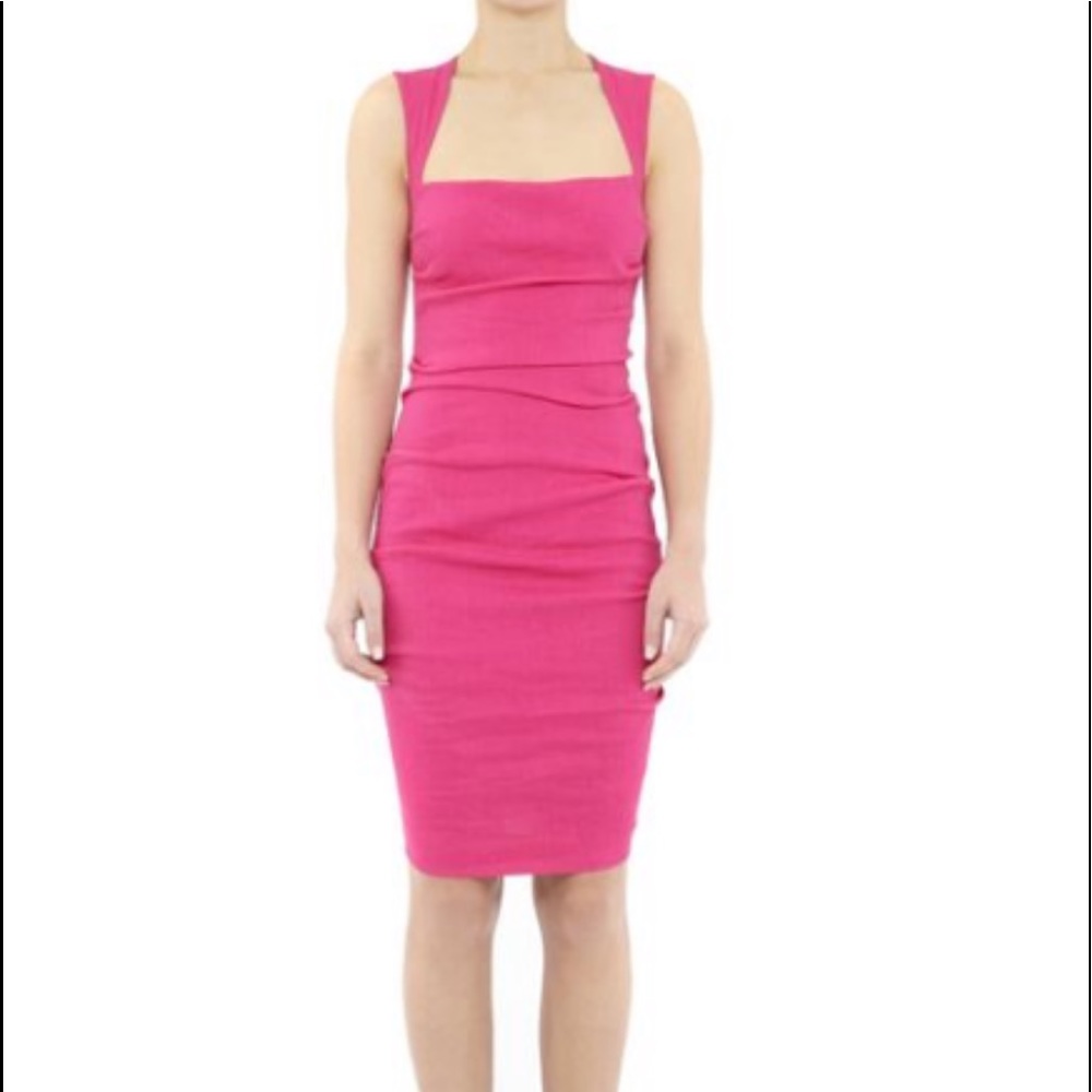 Nicole Miller Artelier Linen Ruched Dress-Like new